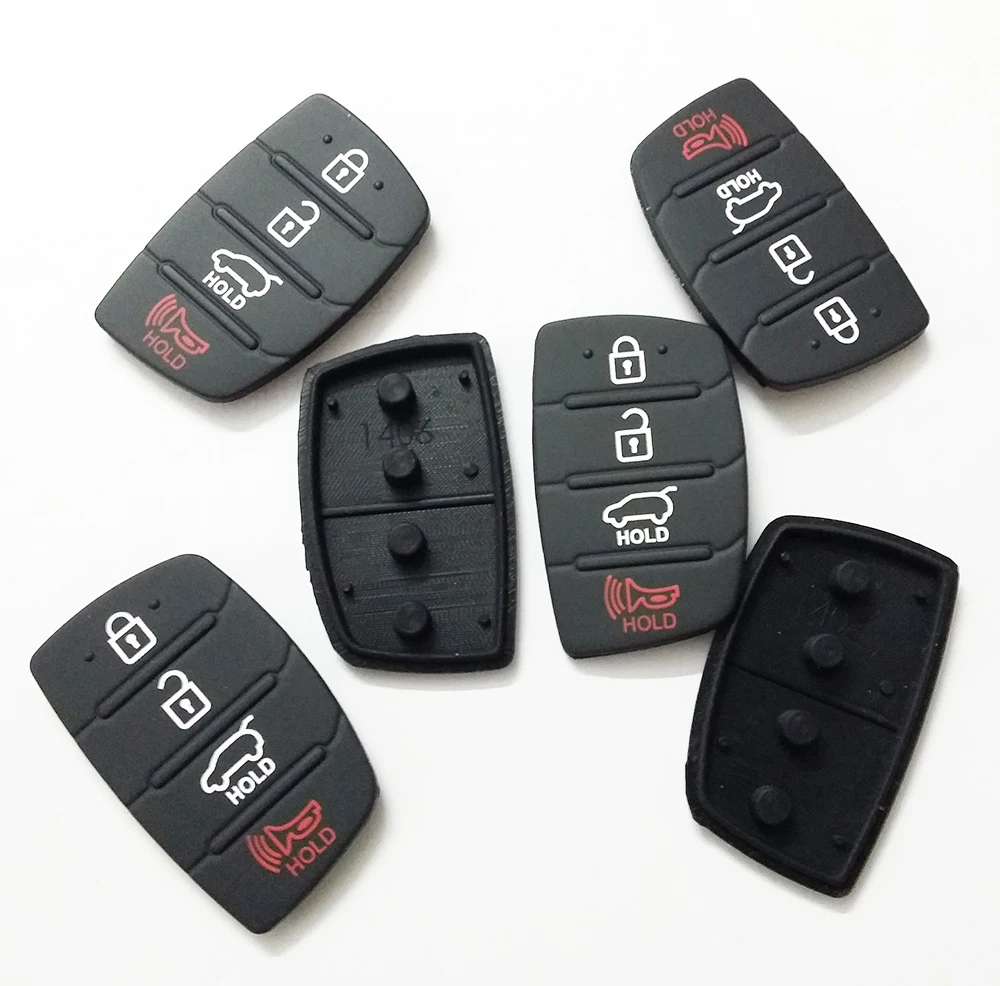4 Four Buttons Rubber Silica Gel Replacement Key Cover Shell