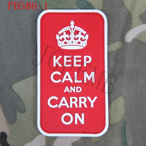 3d PVC Keep Calm and Carry on Morale Patch Navy Seal Afghanistan Uksf British Army by Britkit 