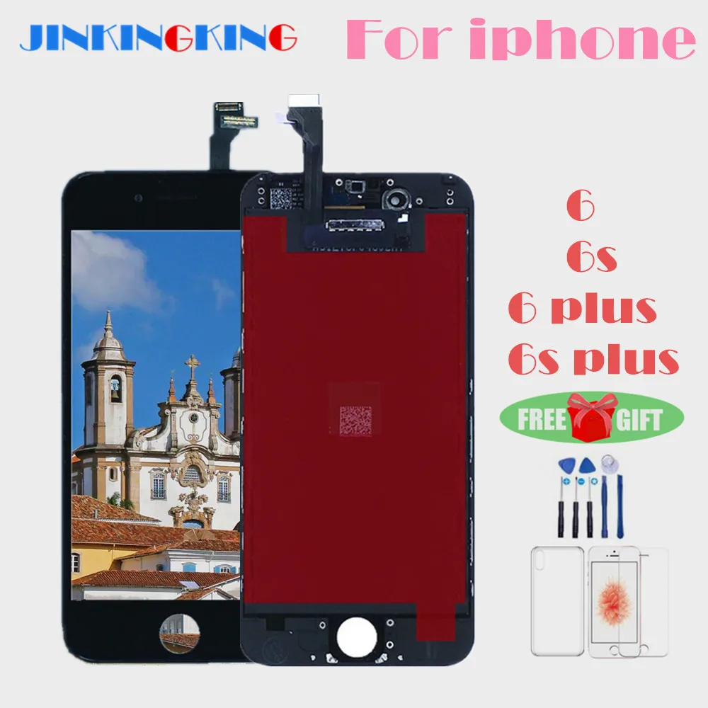 1 шт. жк-дисплей с сенсорным экраном для iPhone 6 6Plus экран дигитайзер белый черный +