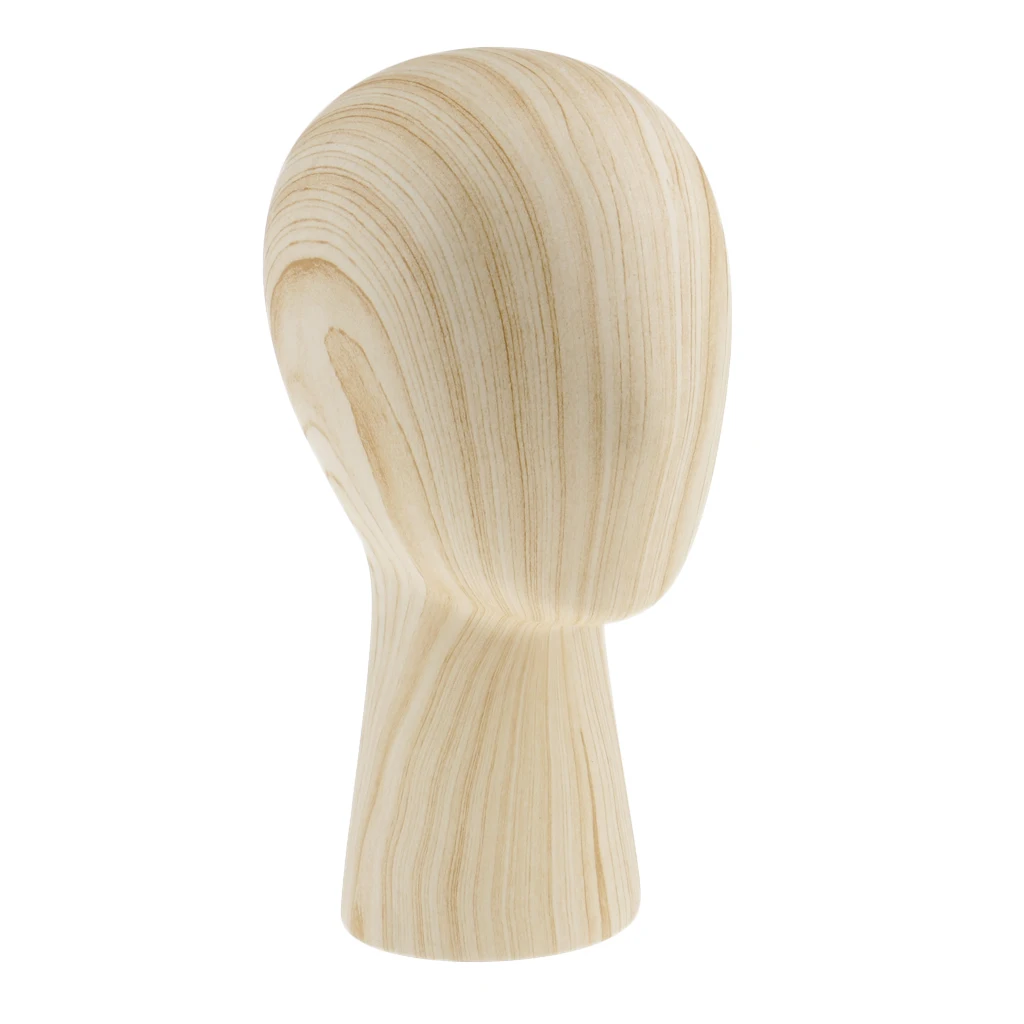 Wooden Mannequin Manikin Head Model Hair Wigs Cap Hat Display Holder Stand S