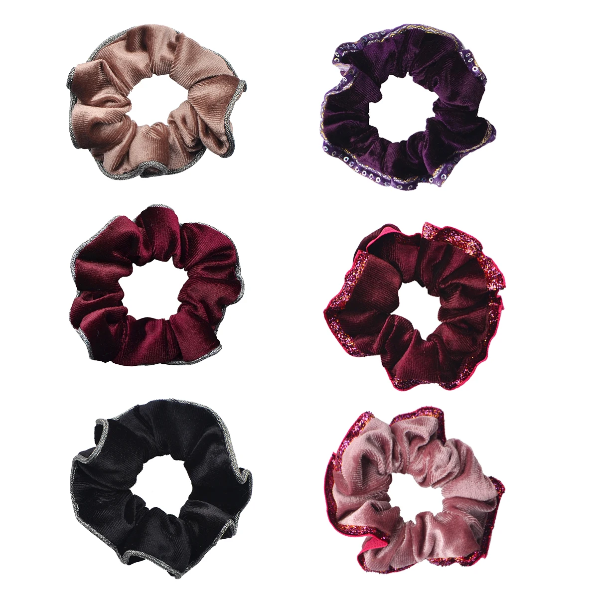 

Women Velvet Scrunchie Ring Hair Accessories Girl Elastic Hair Tie Gum Solid Headwear Hair Band Ponytail Holder Rope 2019 VERVAE