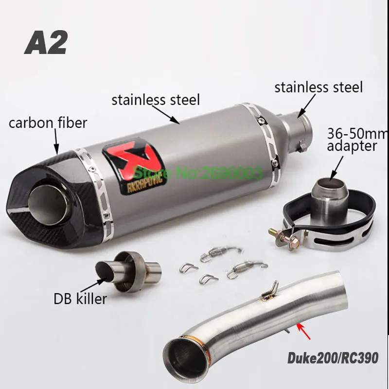 Мотоцикл Akrapovic выхлоп мотоцикл глушитель DUKE200 DUKE250 DUKE390 RC390 KTM200 KTM390 мотоцикл- год выхлопов