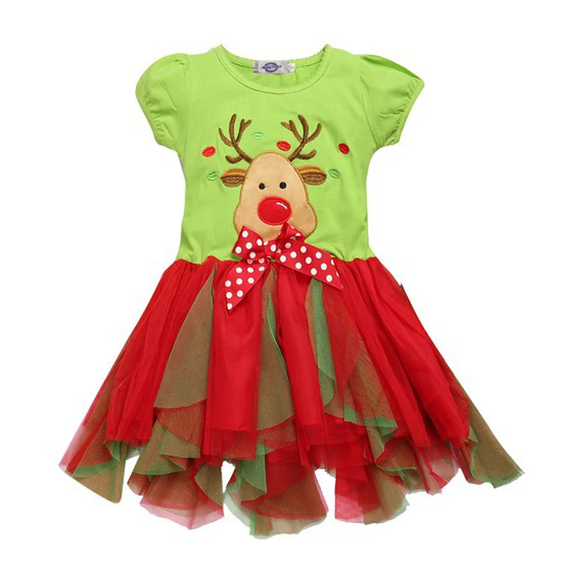 

Christmas Dress For Baby Girl Deer Baby Dress Tutu Lace Infant Princess Baby Girl Dress Party Baby Clothing