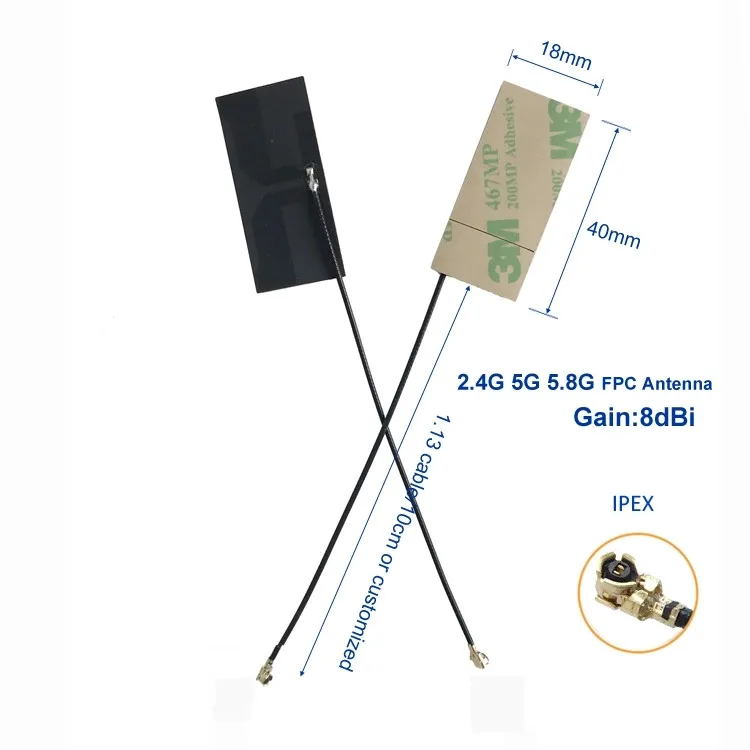 2,4/5,8 wifi PCB PFC антенна клейкий монтажный 1,13 коаксиальный кабель IPEX антенна 10 шт/партия