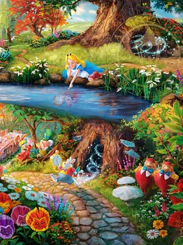 

Full Drill 5d Diy Diamond Painting Cartoon Alice In Wonderland Embroidery Cross Stitch Needlework Decorations Birthday gift