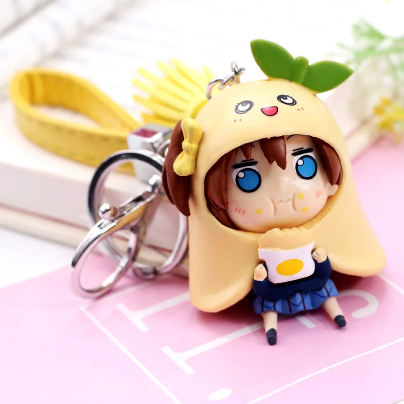 

Cute Japanese Himouto Umaru-chan Nendoroid Umaru Keychain Anime Action Figure PVC Toys Collection Figures Key Rings for Women