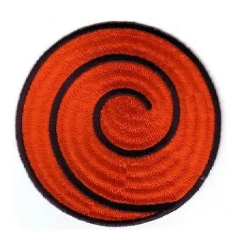 

NARUTO RED SPIRAL PATCH anime Uniform Patch TV Series punk rockabilly applique sew on/ iron on patch Wholesale Free Shipping