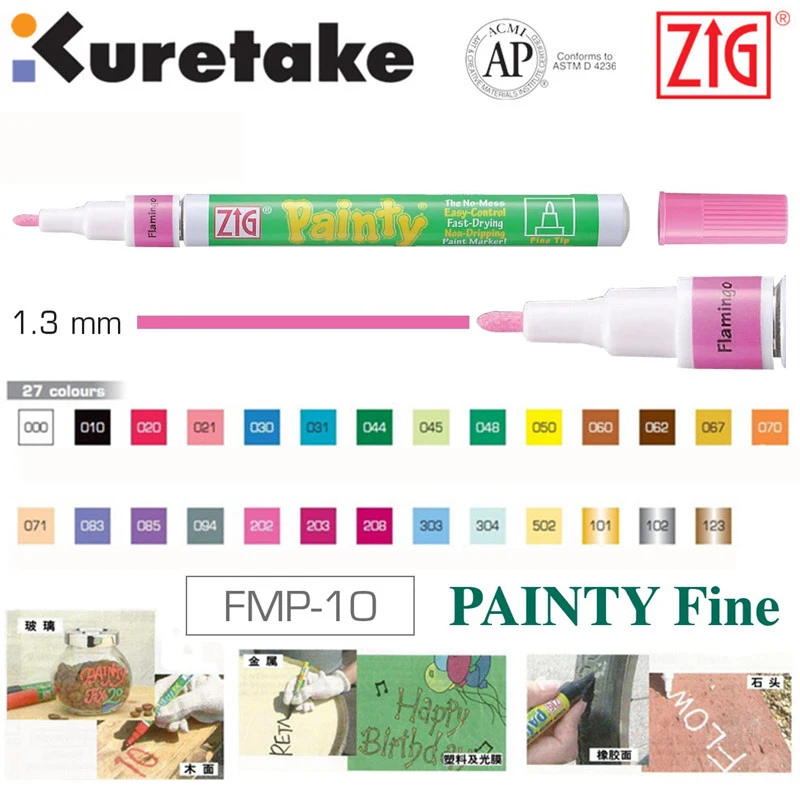 ZIG Markers Kuretake Brush Pen FMP 10 краска 1 3 мм водостойкая Япония zig markers kuretake brush penbrush pen | Отзывы и видеообзор