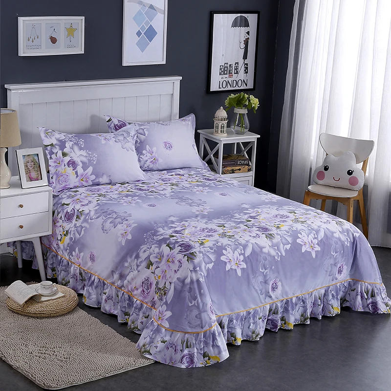  Modern  Style Purple Prints Pattern 100 Cotton Bedding 