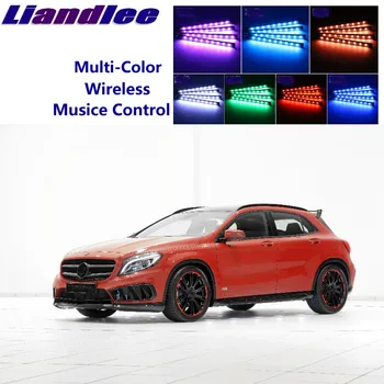 

LiandLee Glow Interior Floor Decorative Atmosphere Lights Neon light For Mercedes Benz GLA MB X156 2014~Onwork
