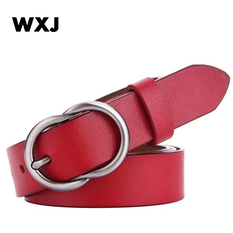 

Women belts cow genuine leather Strap good quality alloy pin buckle fashion style design cinto feminino original brand W059