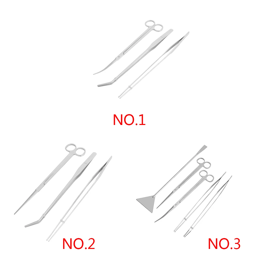 3/5 шт. аквариум обслуживание Наборы для аквариума для живых растений трава водное растение пинцеты для чистки ножницы инструменты