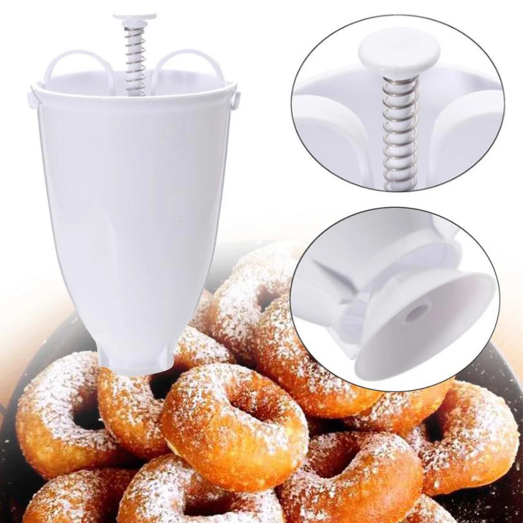 

Plastic Donut Maker DIY Machine Tool Mold Kitchen Pastry Cakes Ware Doughnut Making Ceramic Baking Accessories
