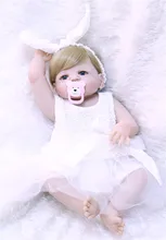 55cm bebe princess reborn doll 55cm silicone vinyl dolls reborn babies bron Toys for girl Kids Child Gift Brinquedos