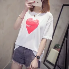 CHUNLI большой размер L XL 2XL 3XL 4XL Женская Весенняя-летняя свободная футболка с коротким рукавом A1003