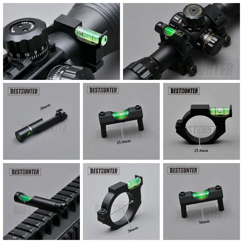 

Tactical Spirit Bubble Level Rifle Level Scope Mount Hunting Gun Mounts Accessories 25.4/30mm Ring 11/20mm Dovetail Base