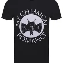 My Chemical Romance летучая мышь Мужская черная футболка высокое качество Пользовательские Печатные Топы хипстерские футболки Топ Лето
