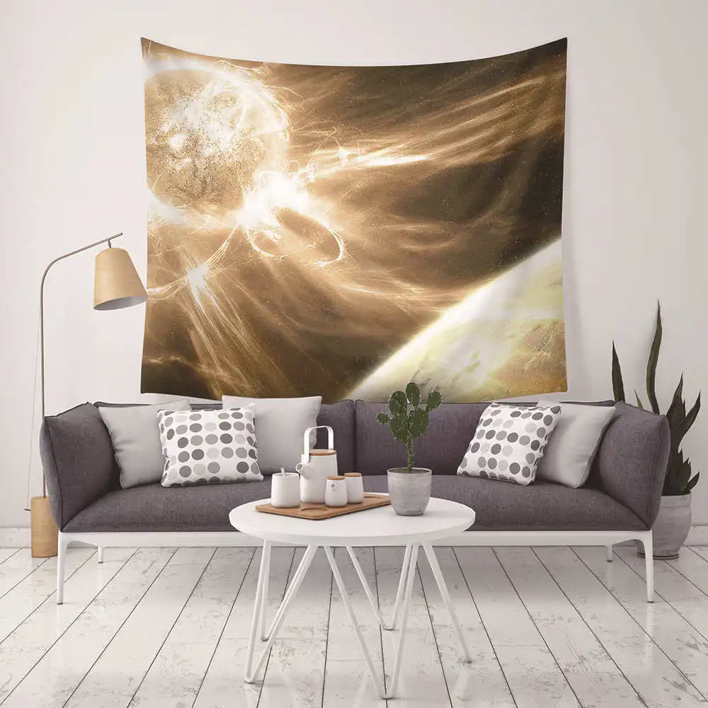 Hippie Macrame Fabric Decorative Bohemian Wall Hanging Tapestry Universe Printed Home Decor Beach Picnic Boho Mandala Tapestry