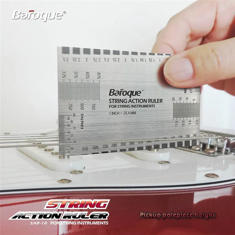 hot guitar string action ruler steel fret guide ruler