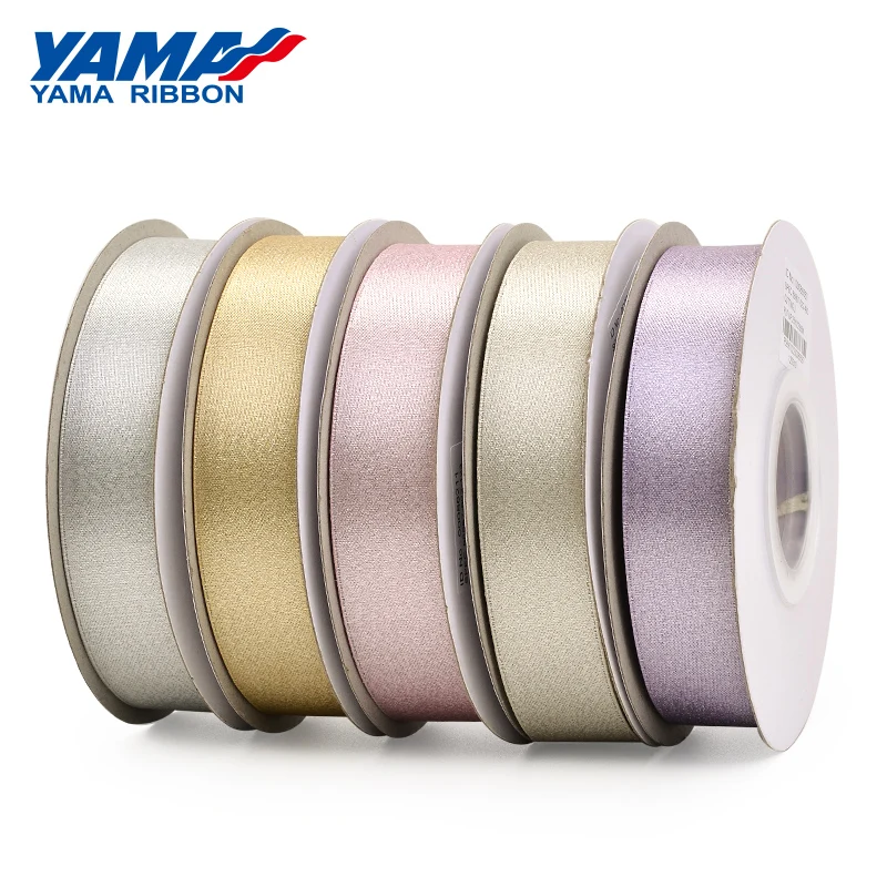 

YAMA Silver Purl Satin Ribbon 6 9 13 16 mm 1/4" 3/8" 1/2" 5/8" inch 100Yards Party Wedding Decoration Handmade Rose Flowers
