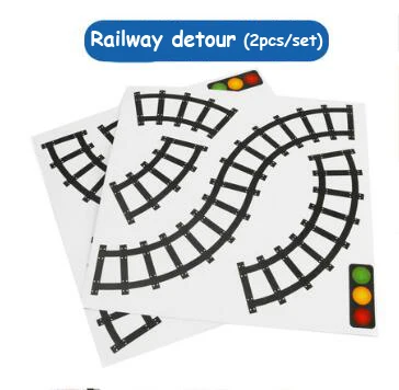 Железная дорога васи лента широкая творческая дорожная клейкая лента дорога для детей Игрушечная машина игрушки для детей WYQ - Цвет: railway detour