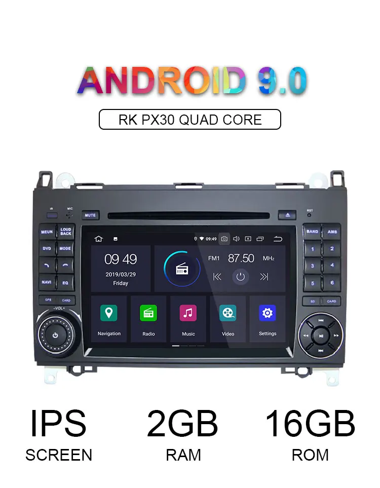 Discount LJHANG 2 Din Android 9.0 Car DVD Player For Mercedes Benz B Class B200 W169 W245 W639 Viano Vito Sprinter B170 GPS Navi Stereo 1