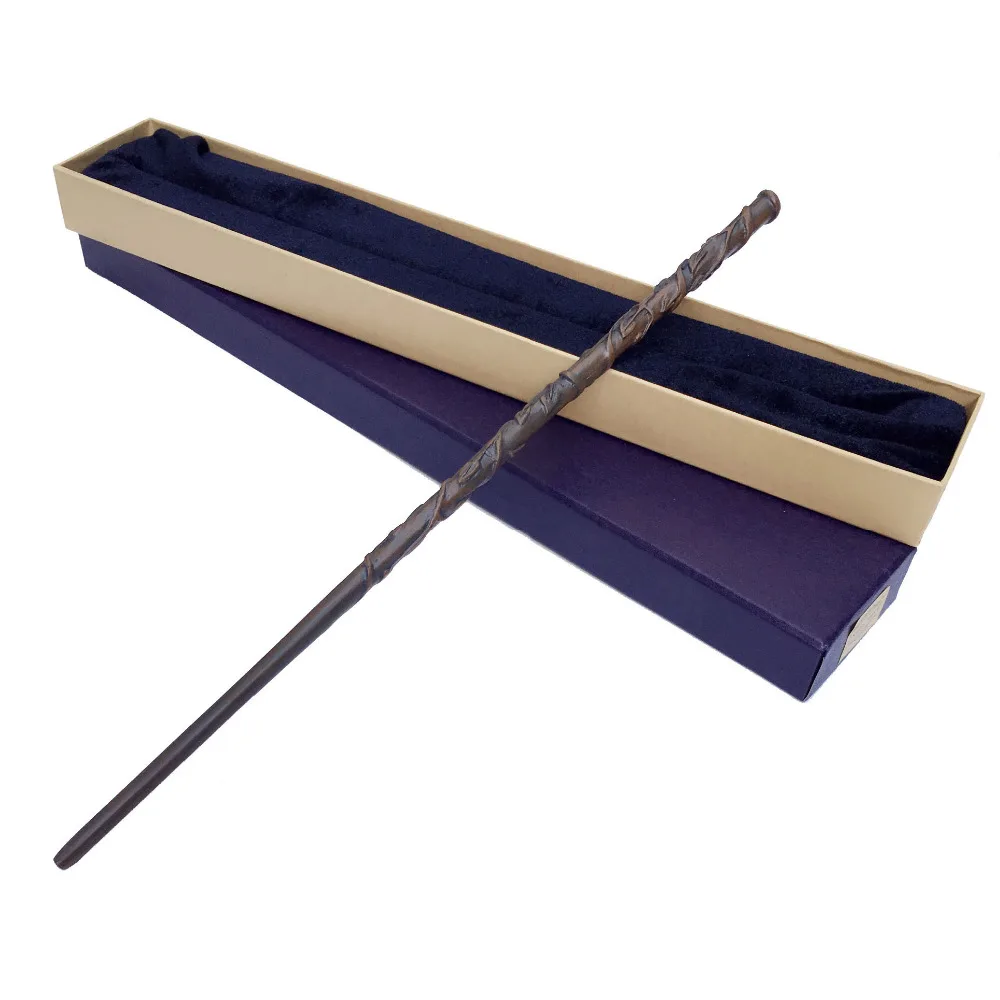 

Free Shipping Metal Core Hermione Magic Wand HP Magical Wand Colour Gift Box Packing Free Train Ticket