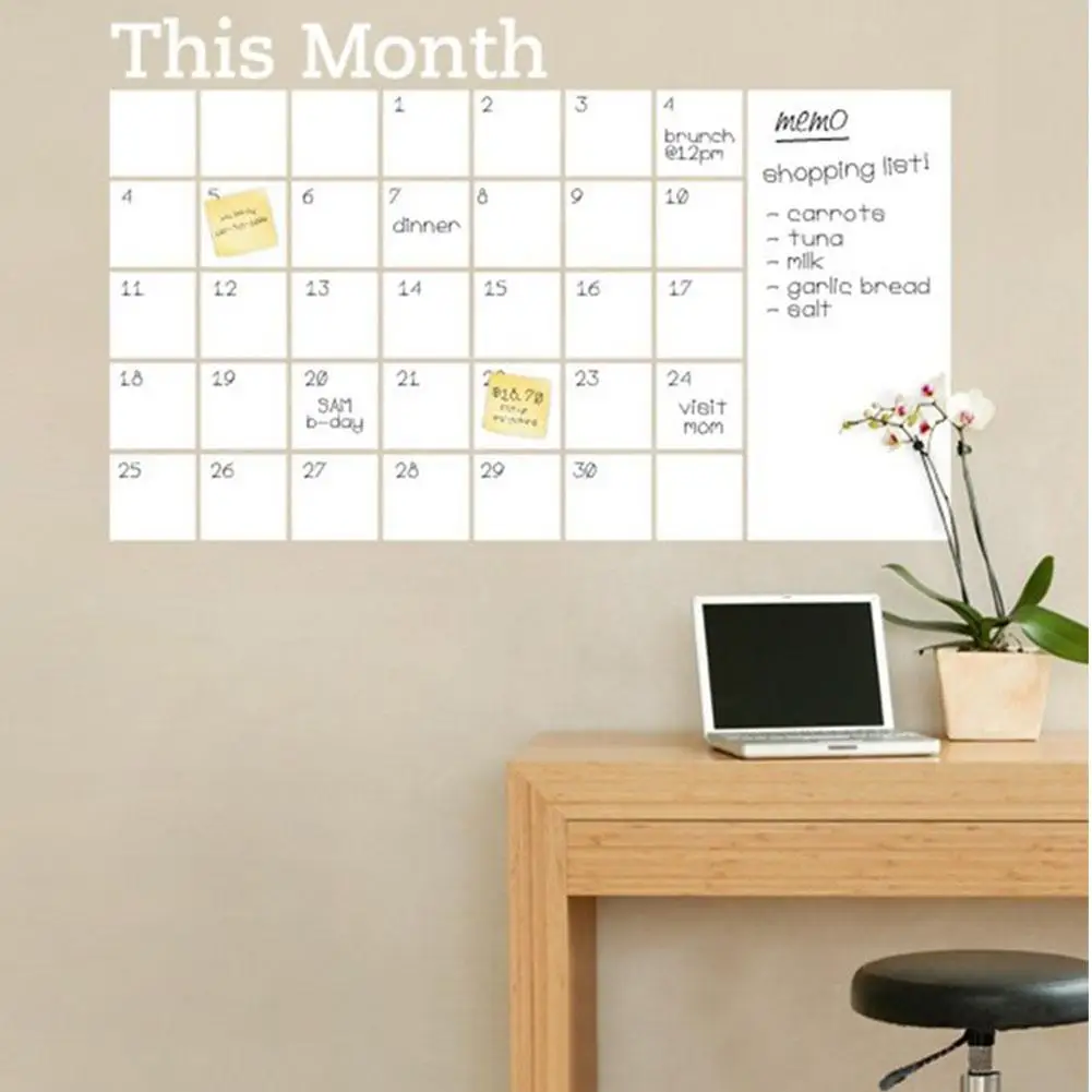 

Text "This Month" Whiteboard Sticker Calendar Blackboard Calendar Wall Sticker