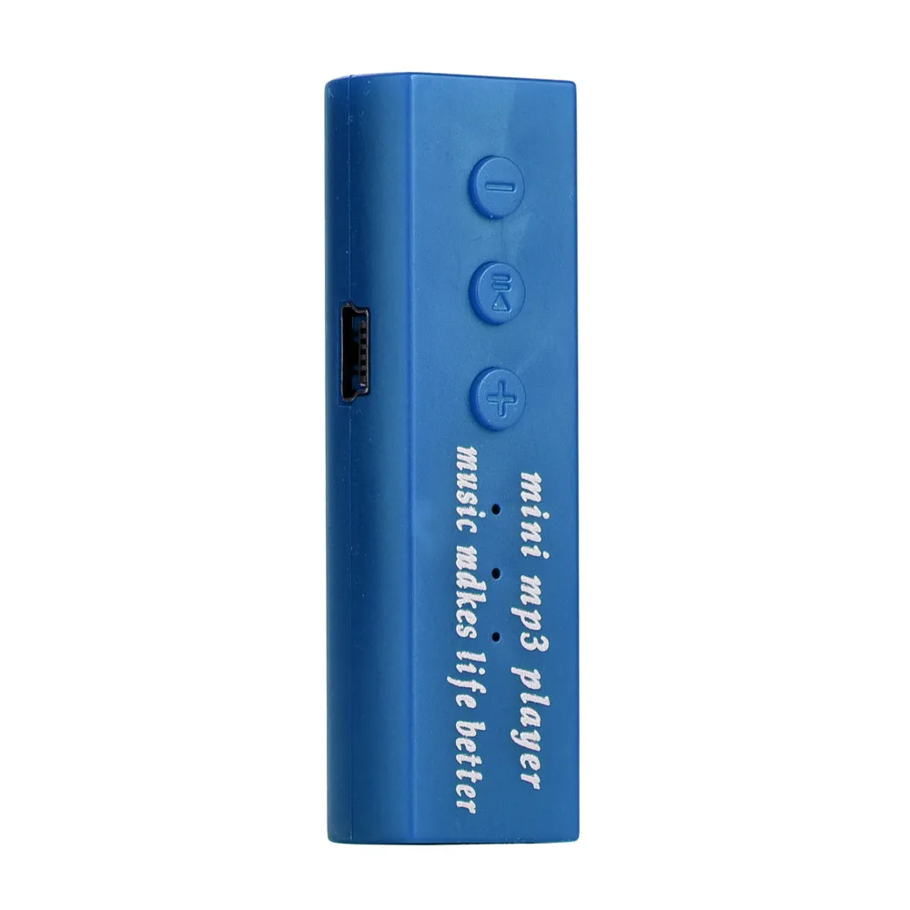 Модный USB мини MP3-плеер с зажимом, поддержка 32 ГБ, слот для карт TF, цифровой мини USB MP3 музыкальный медиа, детский аудио MP3 музыкальный плеер, музыкальный Co - Цвет: Синий