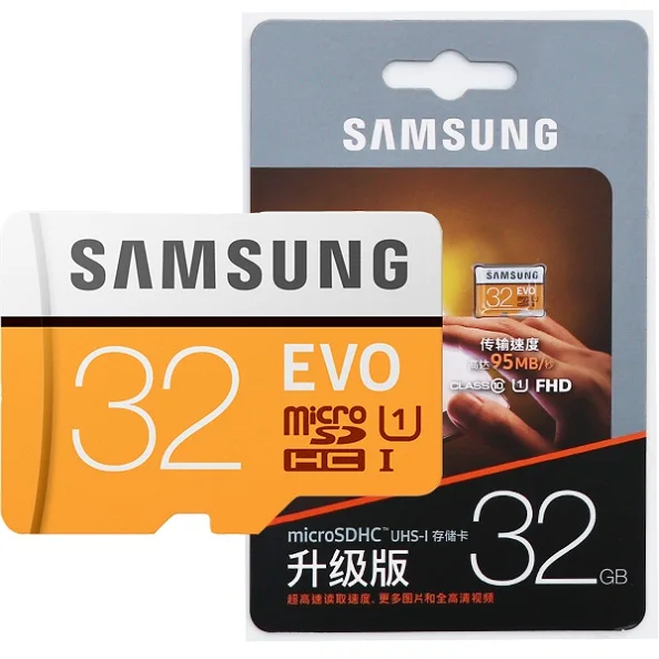 SAMSUNG EVO 64 Гб U3 карта памяти класс 10 Micro SD TF/SD карты C10 R100MB/S MicroSD XC UHS-1 поддержка 4K UItra HD - Емкость: 32GB U1