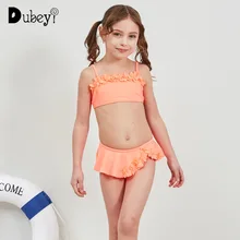 Одежда для отдыха для девочек; бикини с бантами для девочек; праздничные пляжные вечерние однотонные купальный костюм для детей