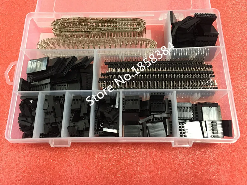 

1550Pcs/set Connector Kit 2.54 mm PCB Pin Headers Box Packaging Dupont Electric Electronics Stocks