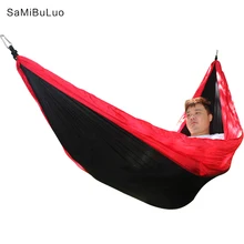 Double Camping Parachute Hammock With Tree Straps Adjustable Buckle Design-Easy Lightweight for Hiking Backpacking Beach