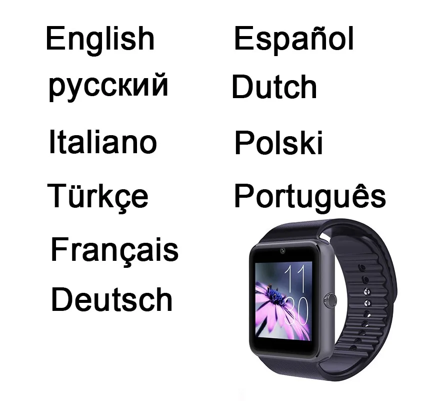 GT08 Bluetooth Смарт-часы браслет SIM TF карта телефон MP3 Smartwatch для Apple iOS Android SMS/напоминание о звонках фитнес-камера