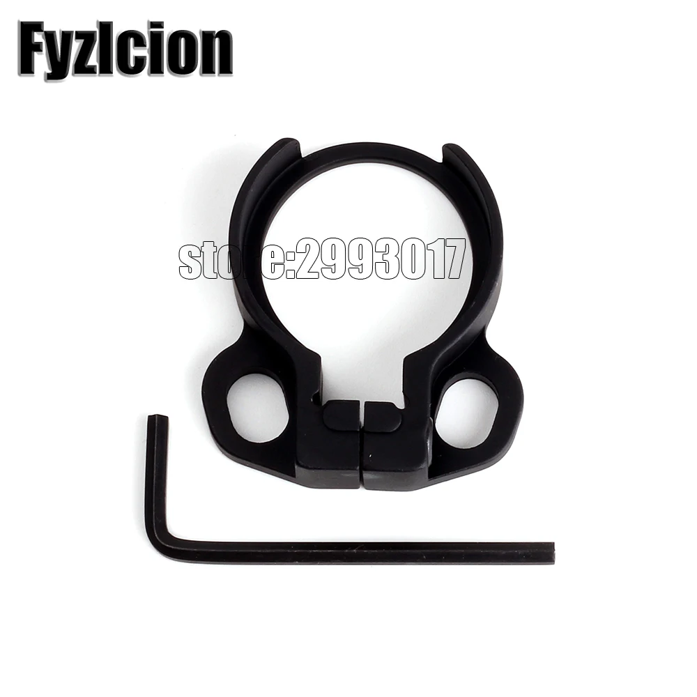 

Fyzlcion Hunting Tactical Loop End Plate Sling Swivel Adapter for 4 or 6 Position Stock AR15 M4 Rifle Black Free Shipping