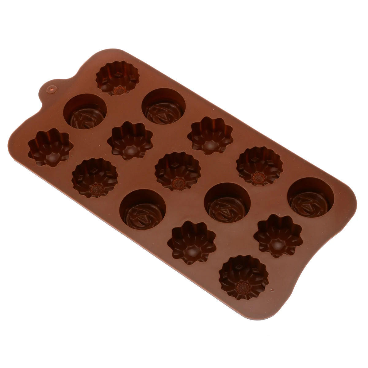 15 Cavity Silicone Flower Rose Chocolate Mold Reusable Cake Soap Candy Cookies DIY Fondant Mould Kitchen Food Decorate Tool