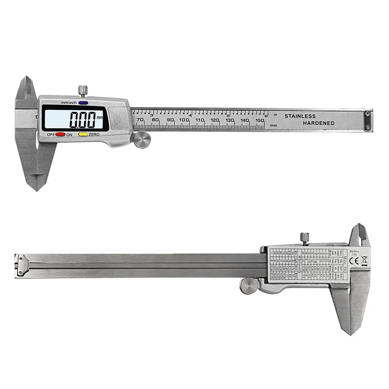 Цифровой Штангенциркуль с Calipers150mm 6 дюймов ЖК-дисплей электронных углеродного оптоволоконный датчик приборы для измерения высоты Micromete Нержавеющая сталь