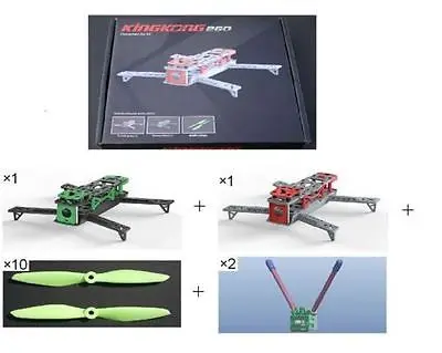 RC plane Kingkong Fpv 260 Qav250 Frame Quadcopter 10 Pairs of Propellers Including Led