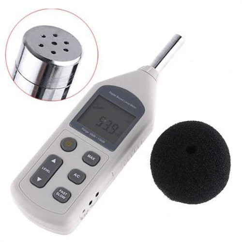 Sound Level Meter 30 to 130 dB multifunction measuring AC / DC output
