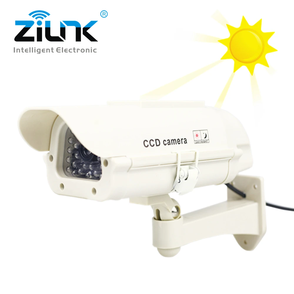 Solar Power Fake Dummy Camera Bullet Waterproof Outdoor Security Camera Indoor Simulated Surveillance CCTV Camera Wholesale