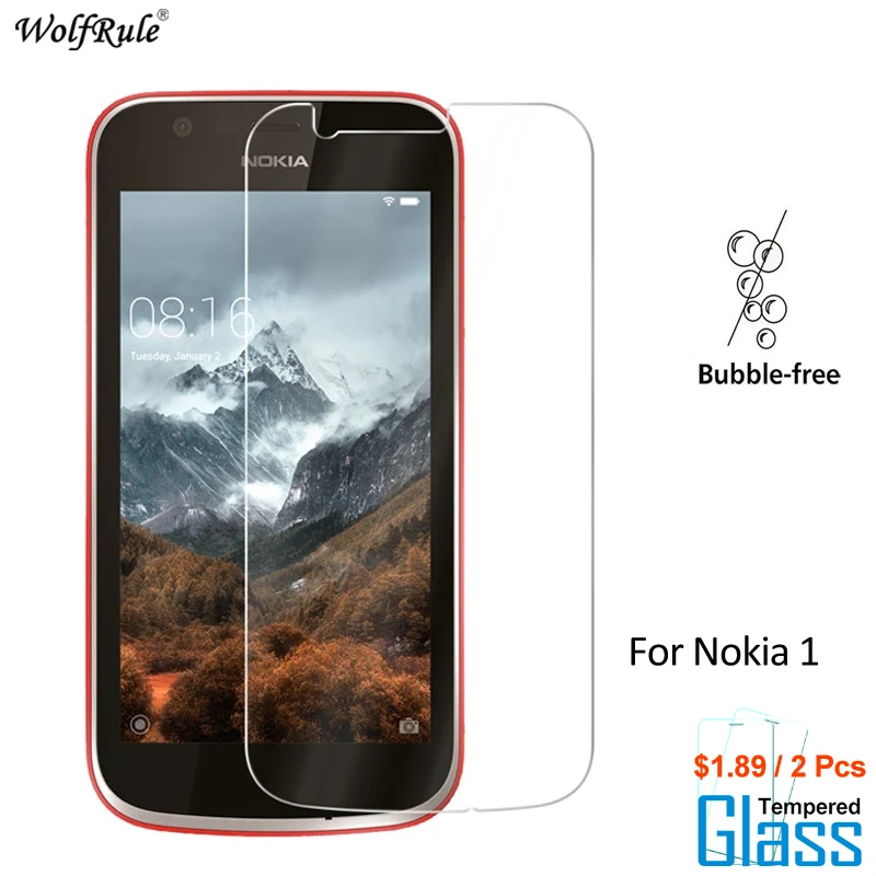 WolfRule 2 шт для стекла Nokia 1 протектор экрана закаленное стекло для Nokia 1 стекло защитная пленка для телефона для Nokia1
