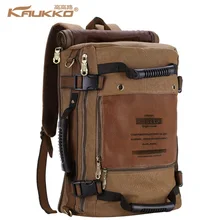KAUKKO Canvas multi-function Men Travel backpack rucksack women shoulder luggage bag
