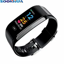 SOONHUA водонепроницаемый смарт-браслет цветной экран фитнес-браслет монитор сна напоминание о звонке спортивный браслет для IOS Android