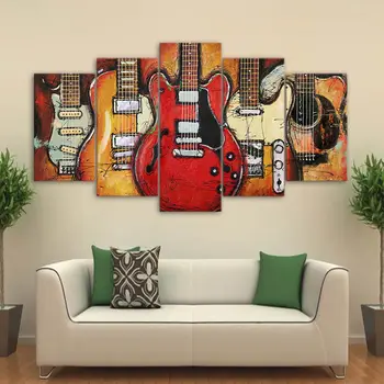 

Abstract Guitar Rock Music Canvas Wall Art Painting Prints Home Decor