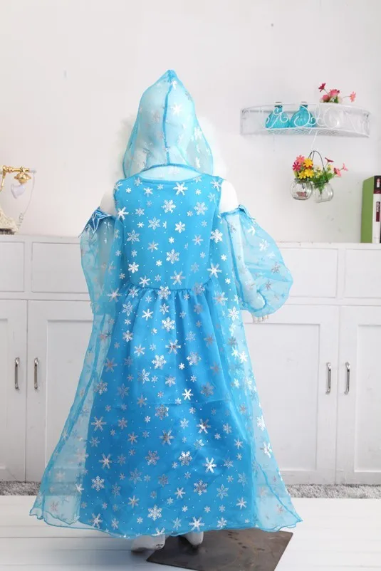 E-babe/, лидер продаж, осенне-зимний костюм для девочек «Холодное сердце», голубое платье принцессы Эльзы на Хэллоуин, детское фатиновое платье, vestidos