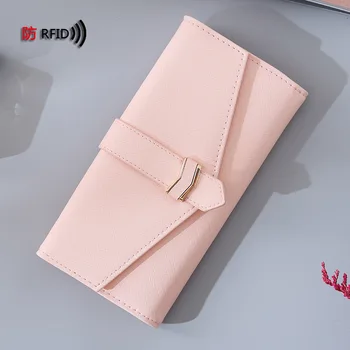 

Luxury Brand Women Wallets Grid Pattern Leather Wallet Female Coin Purse Wallet Women Card Holder Wristlet Money Bag Small Bag