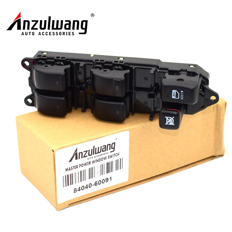 ANZULWANG 84040-60091 8404060091 Электрический переключатель стеклоподъемника для Toyota Land Cruiser 100 Lexus LX470 02-07 84040-60090