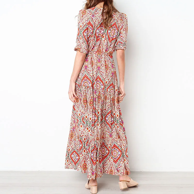 بوهو الأزهار طباعة طويلة المرأة فستان مناسبات 2019 الصيف زائد الحجم v الرقبة الدانتيل يصل vestidos أنيقة الإناث الشاطئ فساتين بوهو الأزهار طباعة طويلة المرأة فستان مناسبات 2019 الصيف زائد الحجم v الرقبة الدانتيل يصل vestidos أنيقة الإناث الشاطئ فساتين