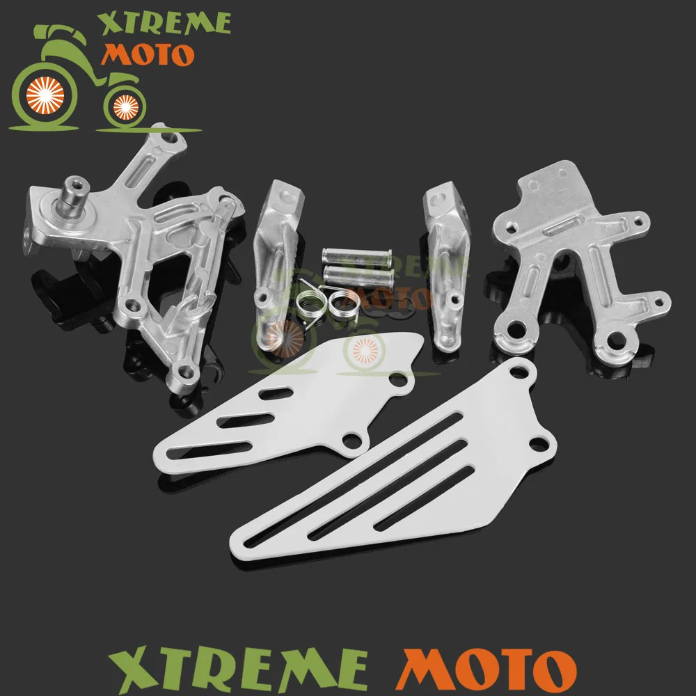 Motorcycle Front Rider Footrests Foot Pegs Rests Pedal Tripod Bracket
