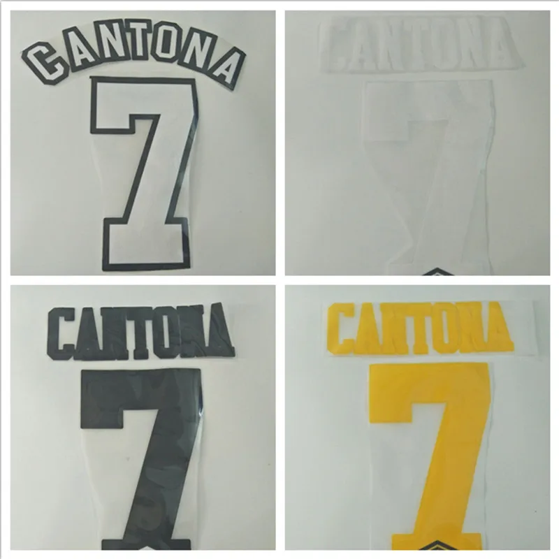 

Vintage Premier Flocking season #7 CANTONA EPL number printing fonts football patch badges